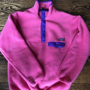 Patagonia Snap-T Pullover Fleece Pink and Purple Medium